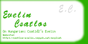 evelin csatlos business card